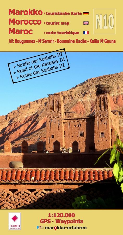 Marokko Reiseführer Landkarte N10: Aït Bouguemez • M’Semrir • Boumalne • Kelâa M’Gouna + Straße der Kasbahs 3